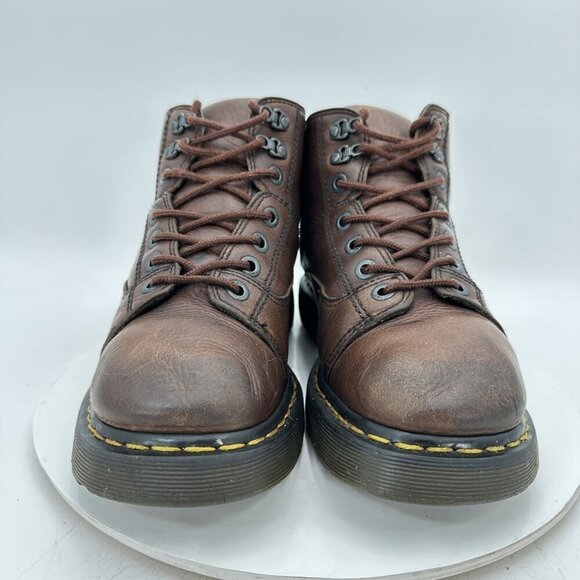 Dr. Martens Men Size 10 8A07 Brown Leather Oiled Resistant Low Ankle Boot - Picture 3 of 11